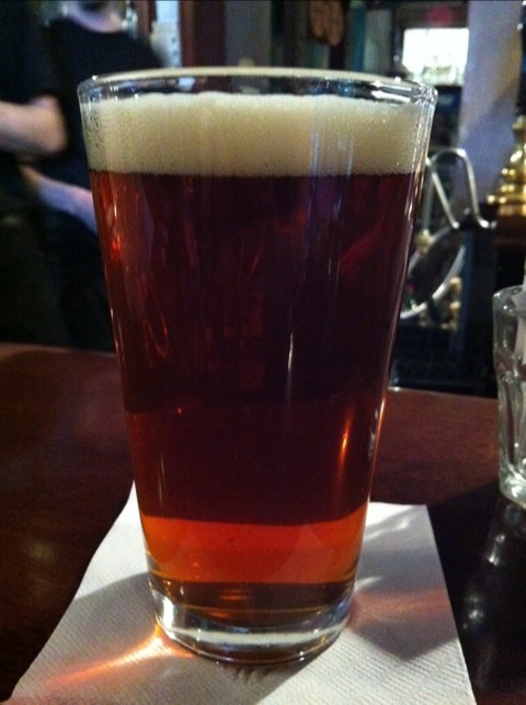 Having a glass of Town Hall Brewery Masala Mama IPA before the Blessing of the Bock.