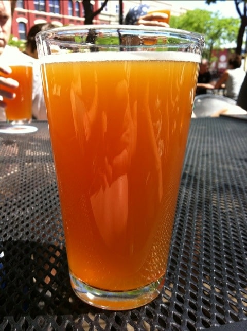 Pint of Double Hefeweizen at Minneapolis Town Hall Brewery.