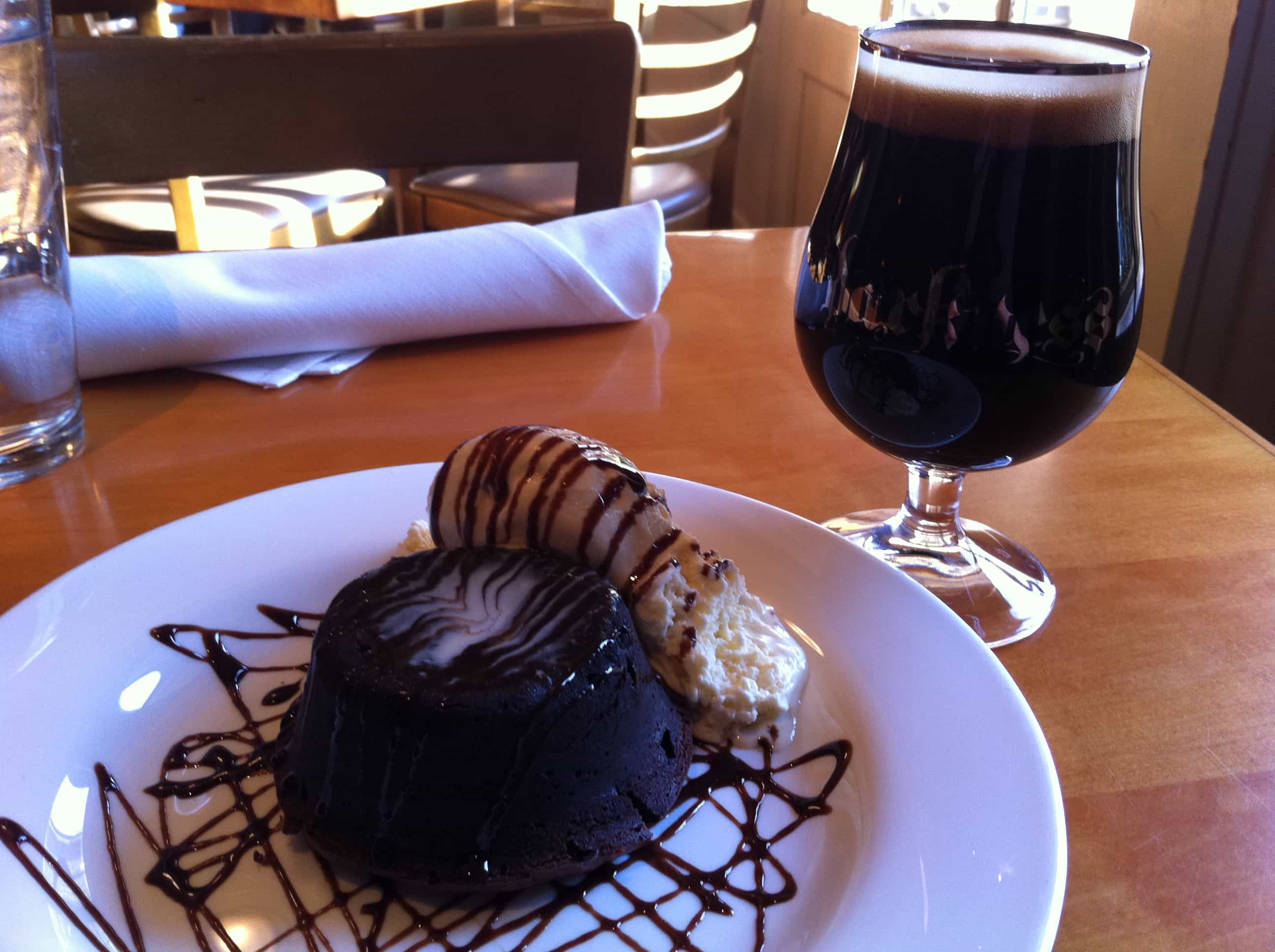 Surly Darkness With Cafe Twenty-Eight Extremely Decadent Chocolate Cake