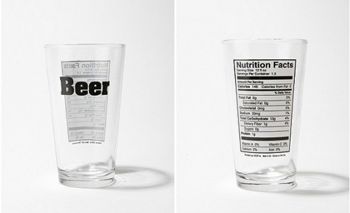 Beer Nutrition Glass