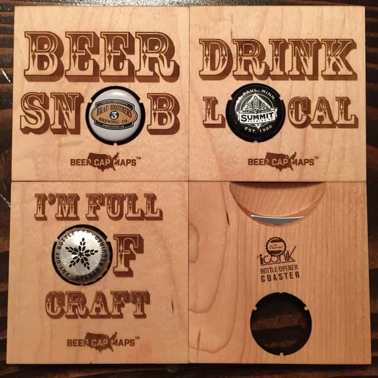 Bottle Opener Coaster Set Craft Beer Time