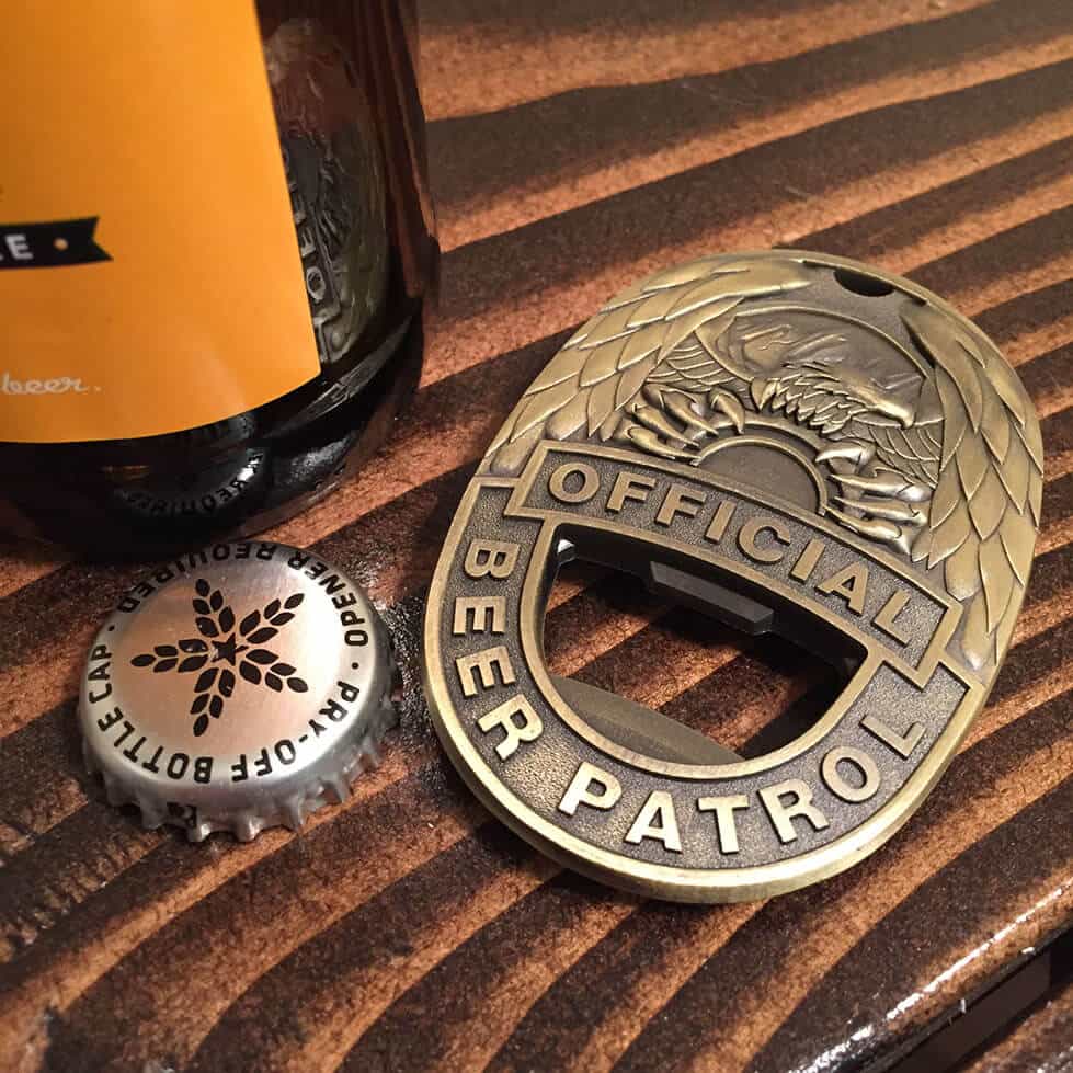 Beer Patrol Badge Bottle Opener