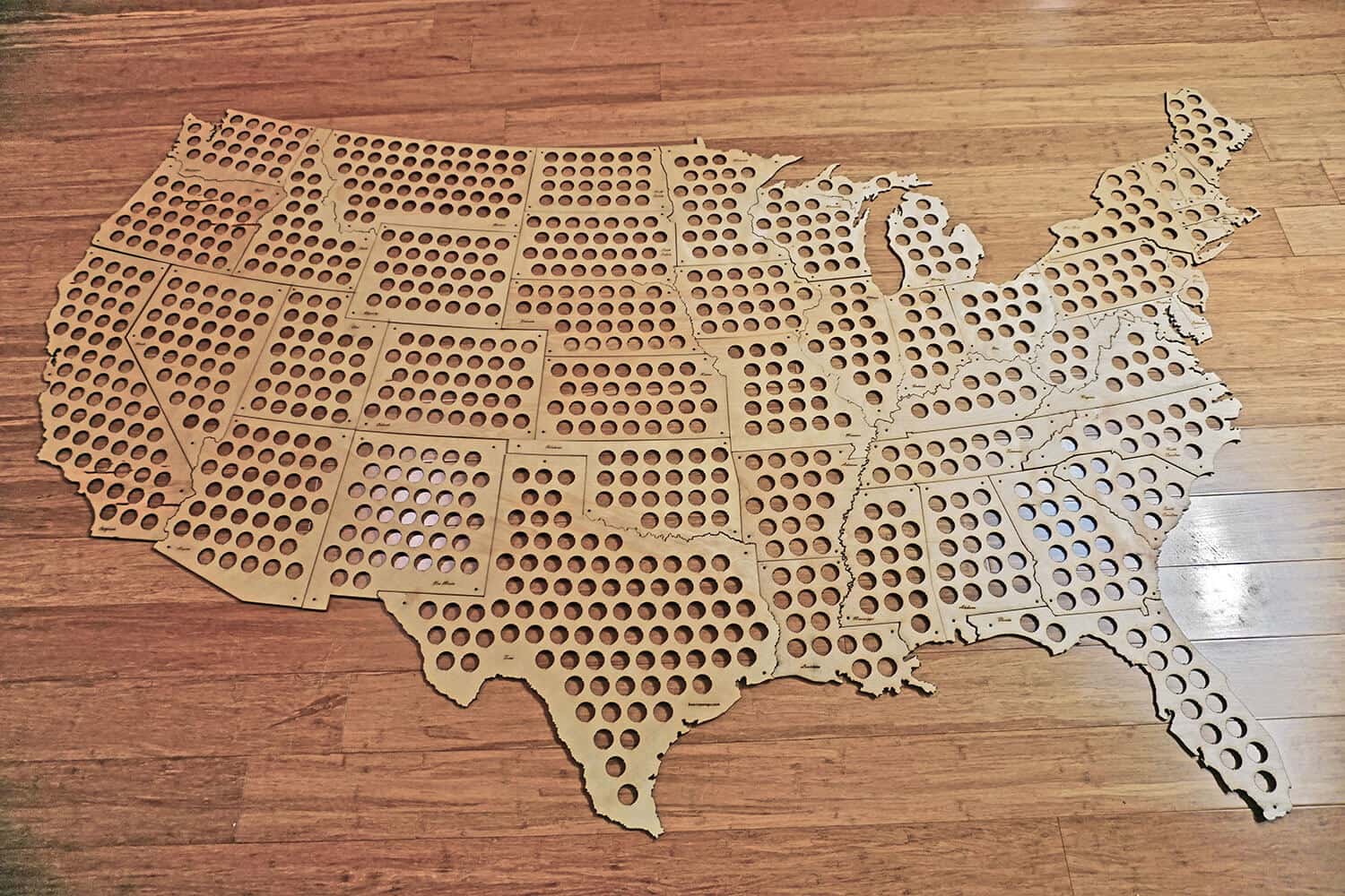 Beer Cap Maps USA Puzzle Map